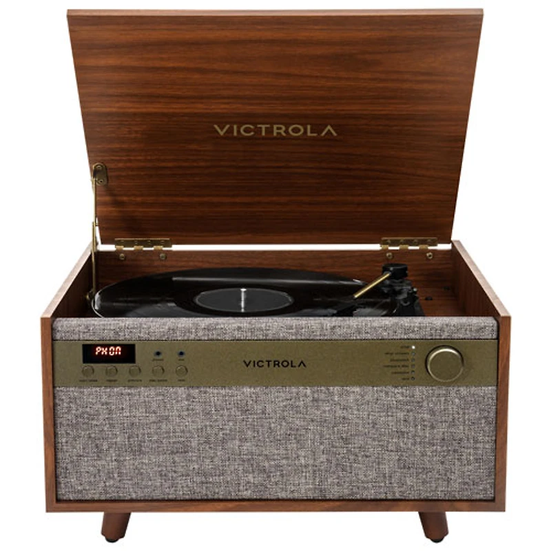 Victrola Century 6-in-1 Belt Drive Turntable & Music Center - Walnut