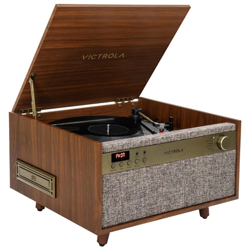 Victrola Century 6-in-1 Belt Drive Turntable & Music Center - Walnut