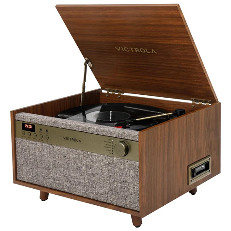 Victrola Century 6-in-1 Belt Drive Turntable & Music Center - Walnut