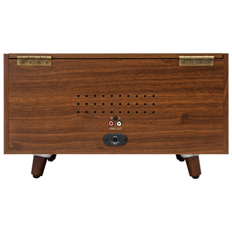 Lecteur de musique avec tourne-disque à courroie 6-en-1 Century de Victrola - Noyer