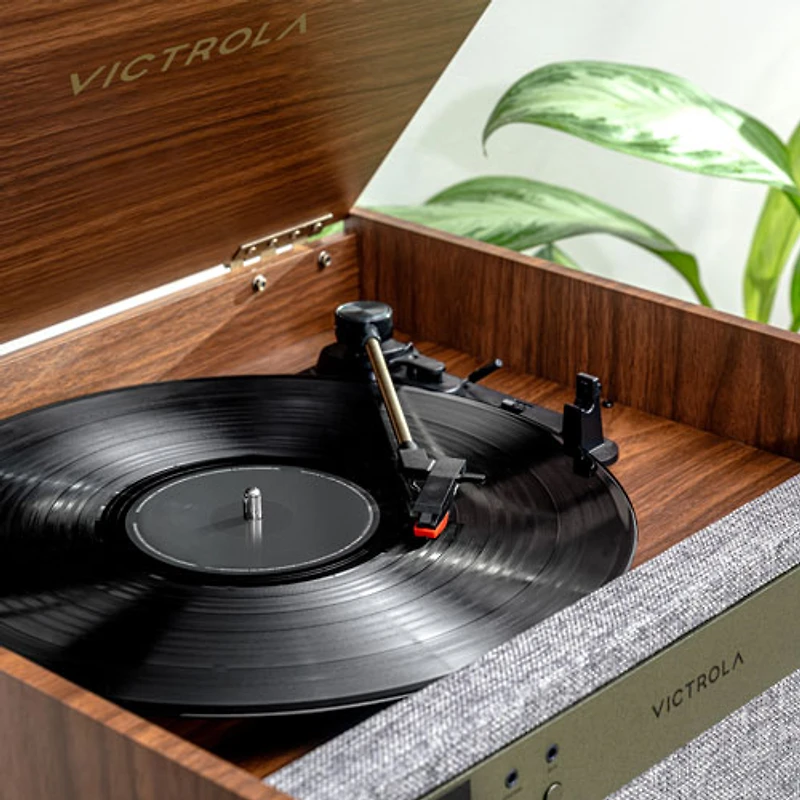 Victrola Century 6-in-1 Belt Drive Turntable & Music Center - Walnut