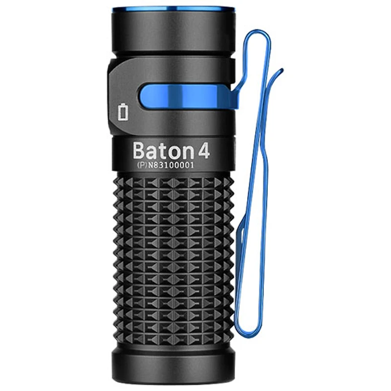 Olight Baton 4 Flashlight: Premium Edition - 1300 Lumens - Black