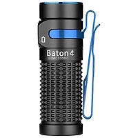 Olight Baton 4 Flashlight: Premium Edition - 1300 Lumens - Black