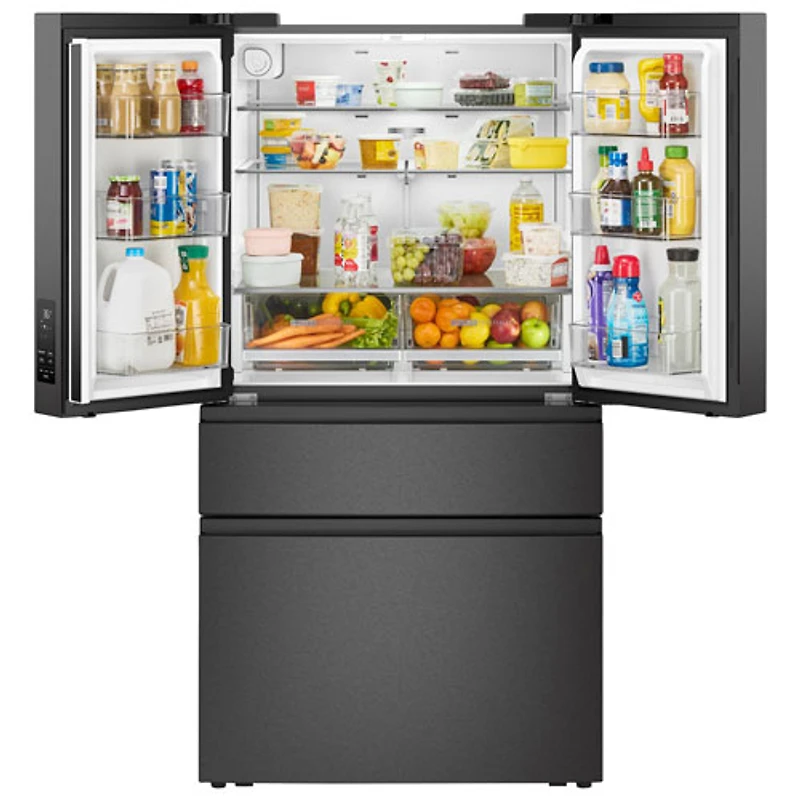 Whirlpool 36" 29.8 Cu Ft French Door Refrigerator w/ Water Dispenser (WRMF3336SV) - Print Resist Black SS