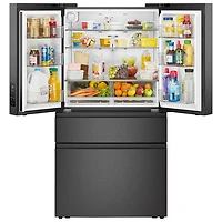 Whirlpool 36" 29.8 Cu Ft French Door Refrigerator w/ Water Dispenser (WRMF3336SV) - Print Resist Black SS