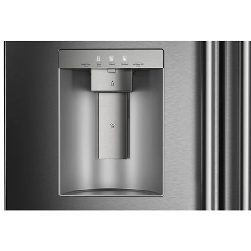 KitchenAid 36" 28.7 Cu. Ft. French Door Refrigerator w/ Water & Ice Dispenser (KRMF436SBE) - Black Ore