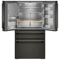 KitchenAid 36" 28.7 Cu. Ft. French Door Refrigerator w/ Water & Ice Dispenser (KRMF436SBE) - Black Ore