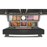 KitchenAid 36" 28.7 Cu. Ft. French Door Refrigerator w/ Water & Ice Dispenser (KRMF436SBE) - Black Ore