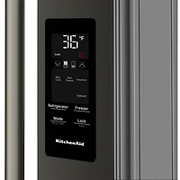 KitchenAid 36" 28.7 Cu. Ft. French Door Refrigerator w/ Water & Ice Dispenser (KRMF436SBE) - Black Ore
