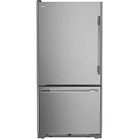 KitchenAid 30" 18.7 Cu. Ft. Bottom Freezer Refrigerator with LED Lighting (KRBL130SPS) - PrintShield Stainless