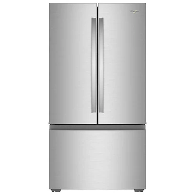 Whirlpool 36" 24.3 Cu Ft French Door Refrigerator w/ Water Dispenser (WRFC3036RZ) - Fingerprint-Resistant Stainless