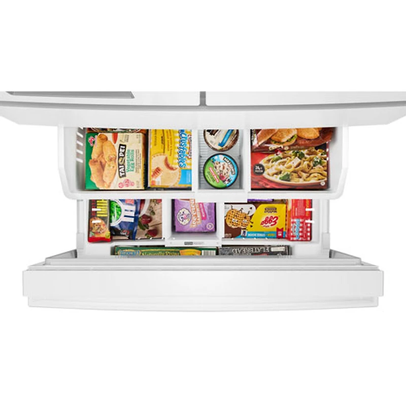 Réfrigérateur deux portes 28,9 pi³ 36 po, distributeur glaçons/eau de Whirlpool (WRMF3536SW) - Blanc