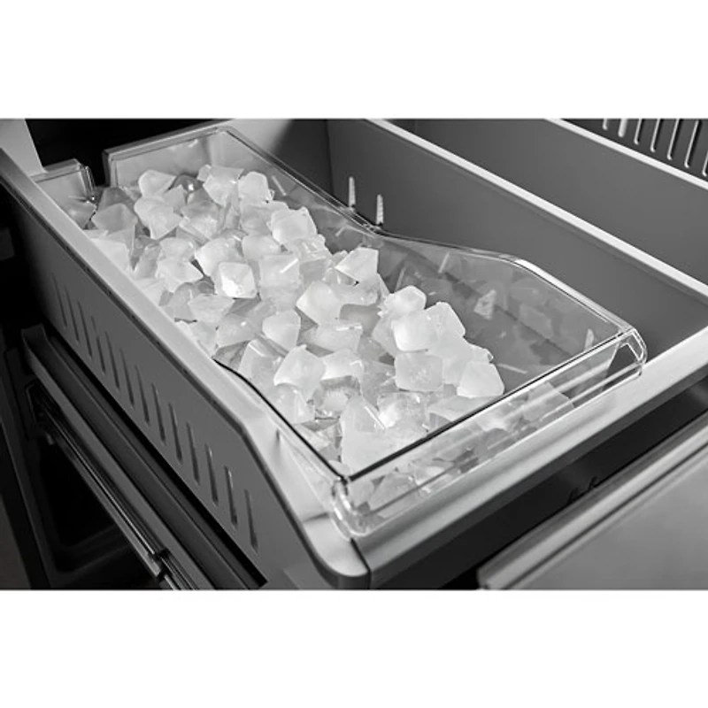 KitchenAid 36" 29.5 Cu. Ft. French Door Refrigerator w/ Water & Ice Dispenser (KRMF336SPS) - PrintShield Stainless