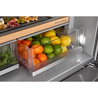 KitchenAid 36" 29.5 Cu. Ft. French Door Refrigerator w/ Water & Ice Dispenser (KRMF336SPS) - PrintShield Stainless