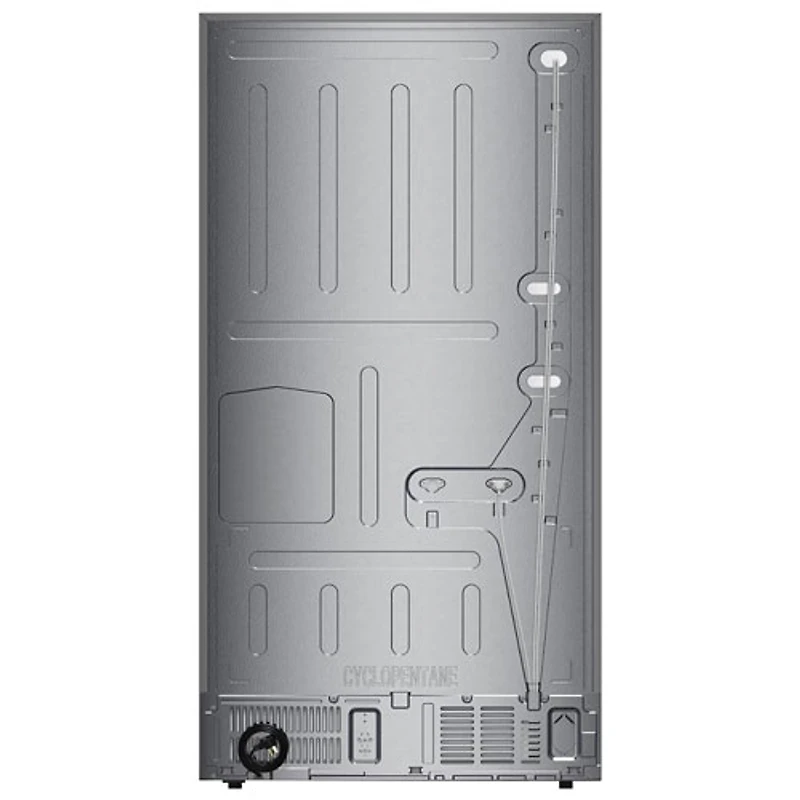 KitchenAid 36" 29.5 Cu. Ft. French Door Refrigerator w/ Water & Ice Dispenser (KRMF336SPS) - PrintShield Stainless