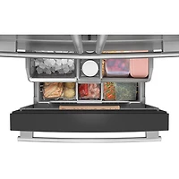 KitchenAid 36" 29.5 Cu. Ft. French Door Refrigerator w/ Water & Ice Dispenser (KRMF336SPS) - PrintShield Stainless