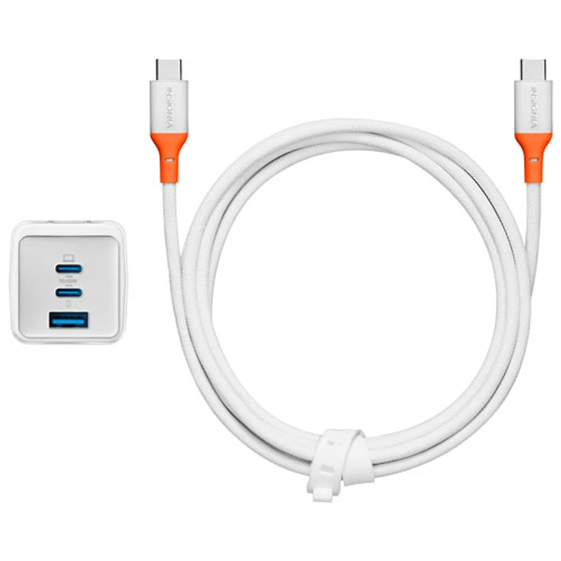 Insignia 65W 3-Port Wall Charger with USB-C Cable (NS-MW3165C2B-C) - Only at Best Buy