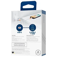 Insignia 65W 3-Port Wall Charger with USB-C Cable (NS-MW3165C2B-C) - Only at Best Buy