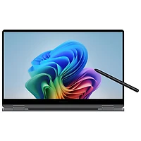 Portable à écran tactile 15,6 po Galaxy Book5 360 de Samsung - Gris (Core Ultra 5 226V d'Intel/RAM 16 Go/SSD 512 Go/Windows 11 Famille)