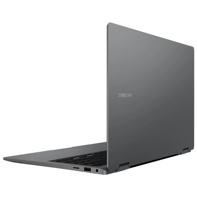 Portable à écran tactile 15,6 po Galaxy Book5 360 de Samsung - Gris (Core Ultra 5 226V d'Intel/RAM 16 Go/SSD 512 Go/Windows 11 Famille)