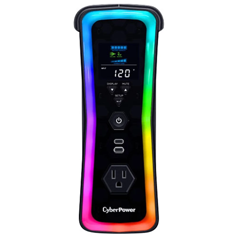 Système UPS d'alimentation sans coupure de 1500 VA de CyberPower (GX150C2) - Noir