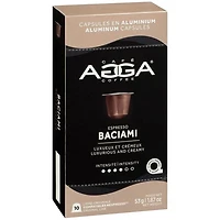 Capsules en aluminium Espresso Baciami 1,87 oz de torréfaction moyenne d'Agga - 10 capsules