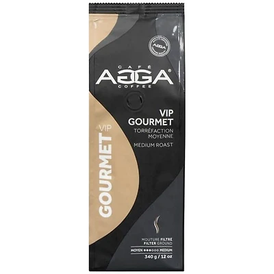 Café filtre moulu de torréfaction moyenne VIP Gourmet d'Agga - 12 oz (340 g)