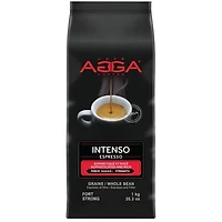 Grains de café entiers de torréfaction foncée Intenso d'Agga - 35,3 oz (1 kg)