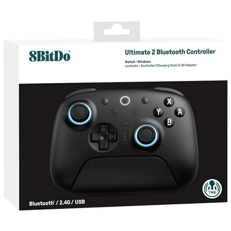 8BitDo Ultimate 2 Bluetooth Controller for Switch/Switch 2/Windows/Android/iOS - Black