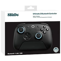 8BitDo Ultimate 2 Bluetooth Controller for Switch/Switch 2/Windows/Android/iOS - Black