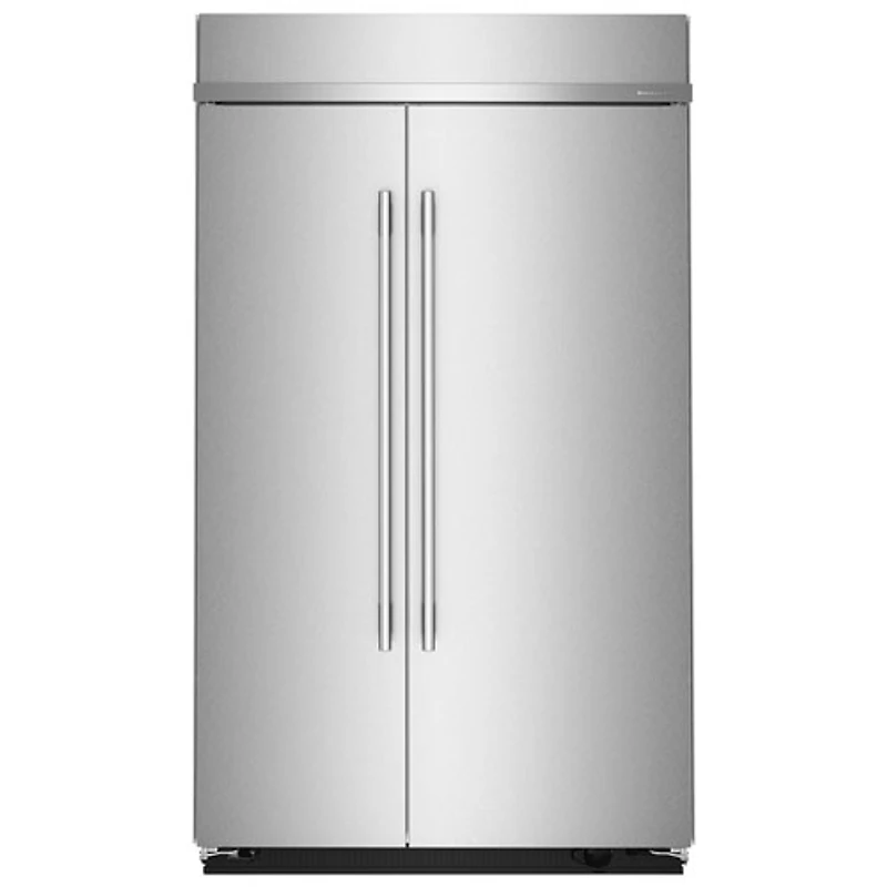Réfrigérateur à congélateur juxtaposé 30 pi³ 48 po de KitchenAid (KBSN748SPS) - Acier inoxydable avec fini PrintShield
