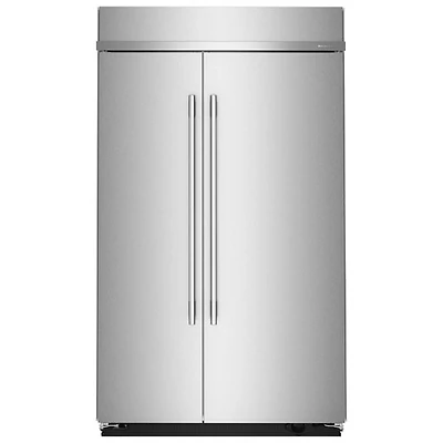 Réfrigérateur à congélateur juxtaposé 30 pi³ 48 po de KitchenAid (KBSN748SPS) - Acier inoxydable avec fini PrintShield