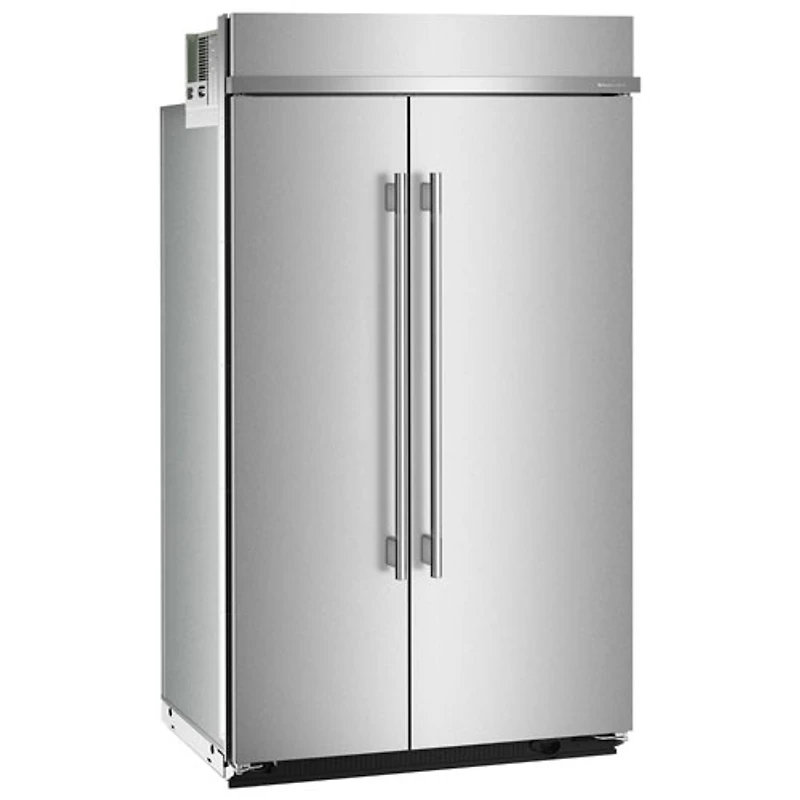 Réfrigérateur à congélateur juxtaposé 30 pi³ 48 po de KitchenAid (KBSN748SPS) - Acier inoxydable avec fini PrintShield