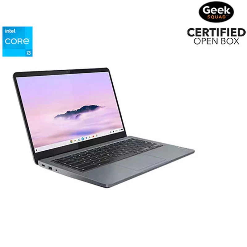 Boîte ouverte - Portable Chromebook Plus de 14 po Slim 3i de Lenovo avec Google AI Pro pendant 12 mois (Core i3-N305 d'Intel/RAM 8 Go/SSD 128 Go)