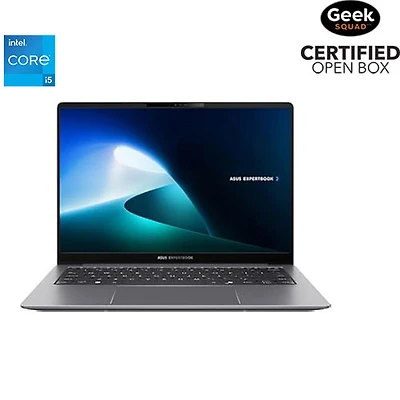 Boîte ouverte - Portable de 15,6 po ExpertBook P1 d'ASUS - Gris (Core i5-13420H d'Intel/SSD 512 Go/RAM 16 Go/Windows 11 Famille)