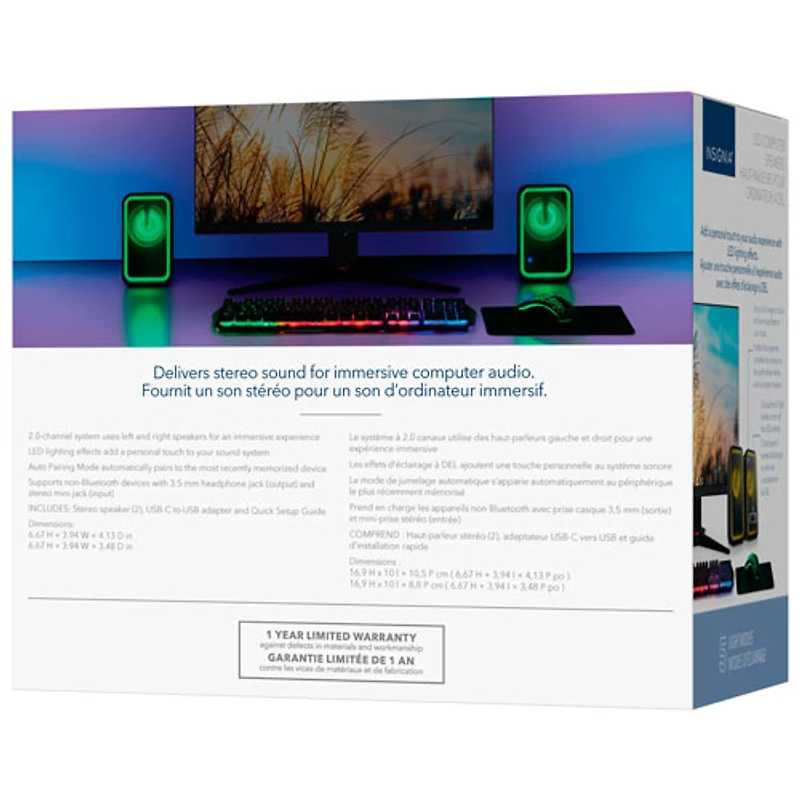 Système de haut-parleurs d'ordinateur Bluetooth 2.0 d'Insignia - Exclusivité Best Buy