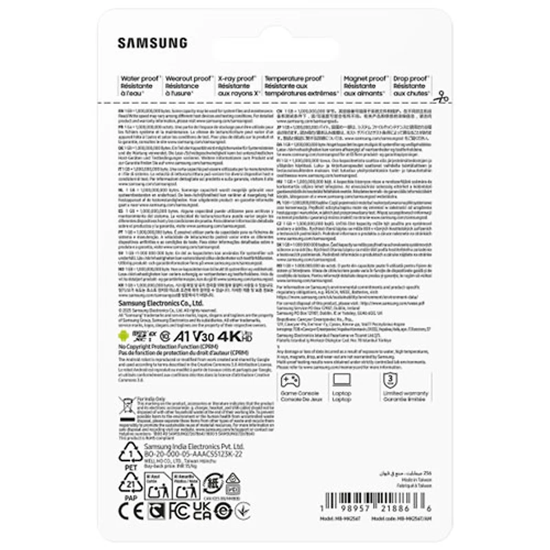Samsung P9 Express 256GB 800MB/s MicroSDXC Memory Card