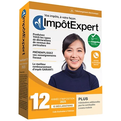 ImpôtExpert Année d'imposition 2025 (PC) - 12 déclarations - Français - Téléchargement numérique