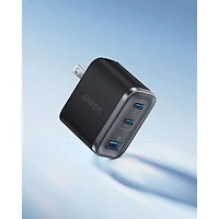 Chargeur mural USB-C à 3 ports 70 W Nano d'Anker avec câble USB-C - Gris foncé
