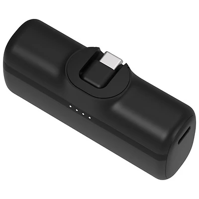 Nimble Bump 5000 mAh USB-C Power Bank with Foldable USB-C Connector - Black