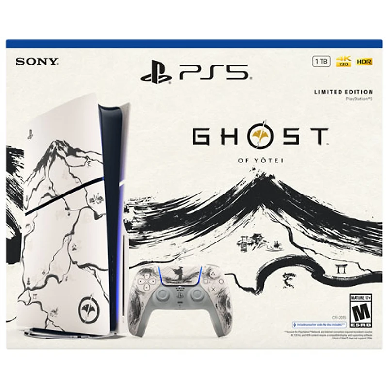 Ensemble PlayStation 5 et Ghost of Yōtei édition limitée noire