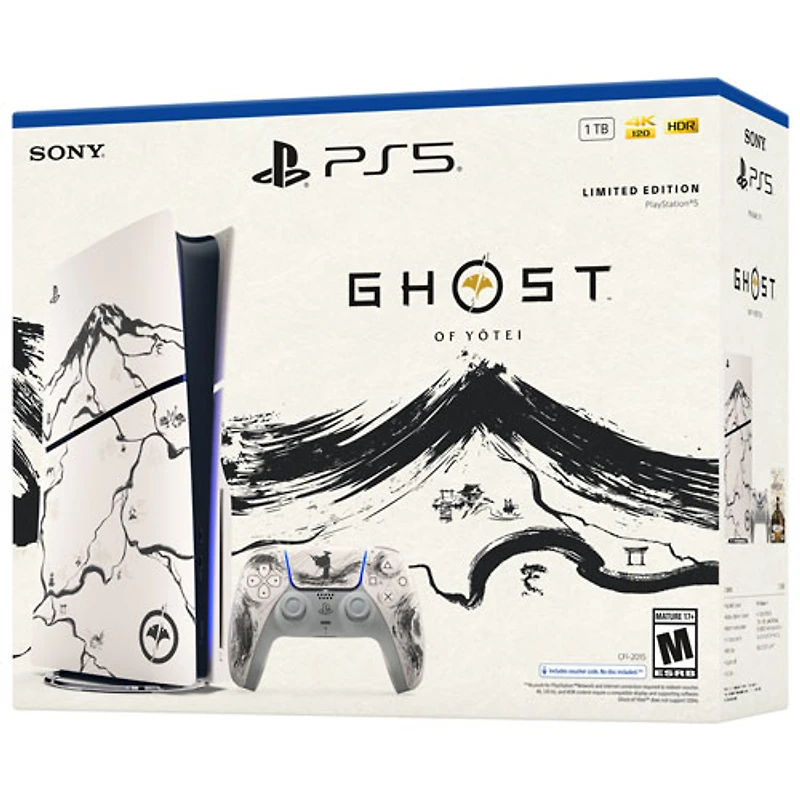 Ensemble PlayStation 5 et Ghost of Yōtei édition limitée noire
