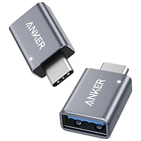 Anker USB-A to USB-C Adapter (B8731JA1-5) - 2-Pack - Grey