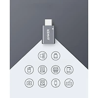 Anker USB-A to USB-C Adapter (B8731JA1-5) - 2-Pack - Grey