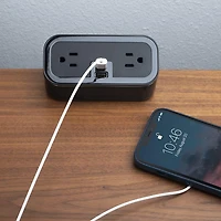 Brandstand CubieMini Charging Station with 2 Outlets & USB-A/USB-C Ports