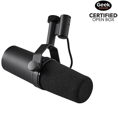 Open Box - Shure SM7B Dynamic Vocal/Podcast XLR Microphone - Black