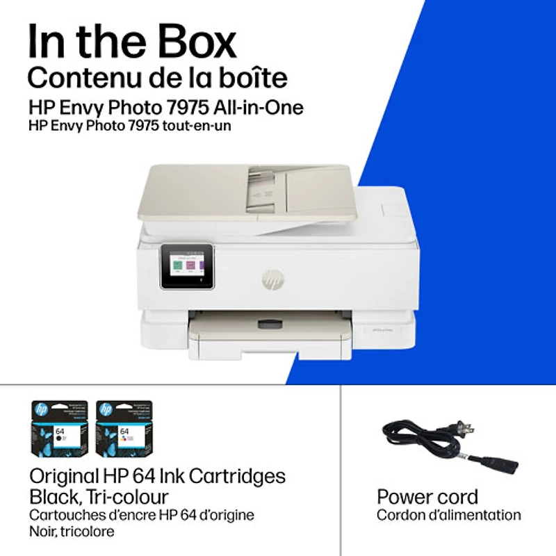 HP Envy Photo 7975 Wireless All-In-One Inkjet Printer - HP Instant Ink 3-Month Free Trial Included*