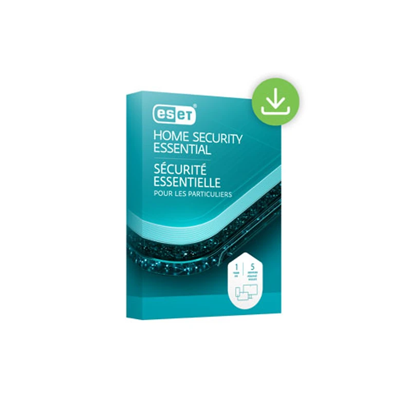 Microsoft 365 Personal & ESET Home Security Essential (PC/Mac) - 1 User - 12 Months - 1 Device - Bilingual - Digital Download