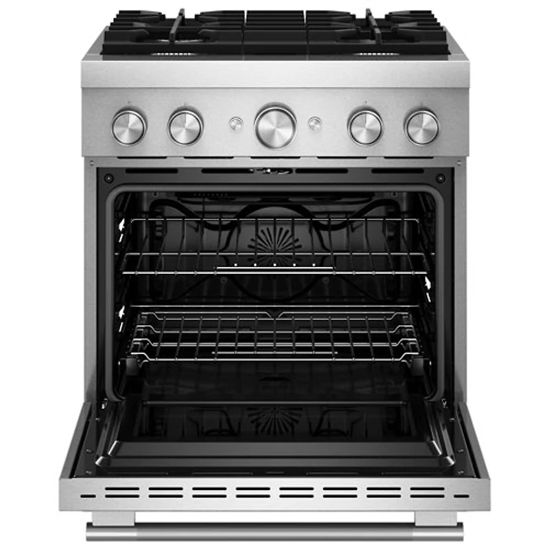 Cuisinière biénergie autonome à convection véritable 4 brûleurs 4,1 pi³ 30 po de KitchenAid (KFDS930SSS) - Acier inoxydable