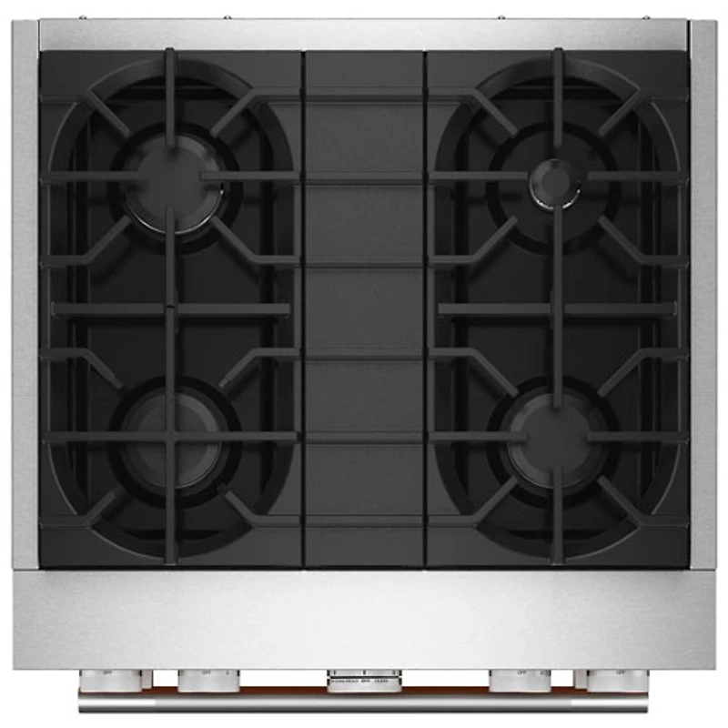 Cuisinière biénergie autonome à convection véritable 4 brûleurs 4,1 pi³ 30 po de KitchenAid (KFDS930SSS) - Acier inoxydable